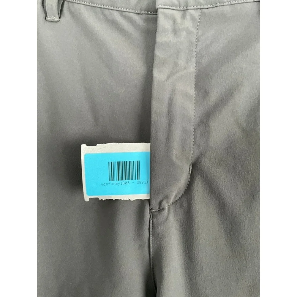 Macade Golf Mens 36x30 ‎ Regular Slim Fit Jogger Pants Gray Elastic Zip